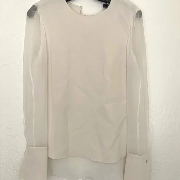 Ralph Lauren Purple Label Cream Silk Blouse 100% Silk - Picture 4 of 6